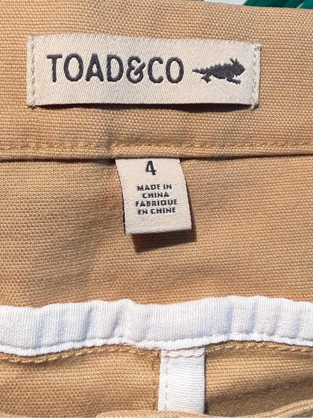 Toad&Co Tan Button-Front Mini Skirt with Side Pockets - Picture 5 of 6